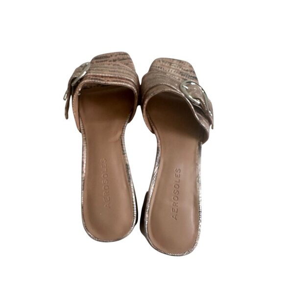 AEROSOLES Rose Gold Slide Sandals Size 6.5 - Picture 5 of 8